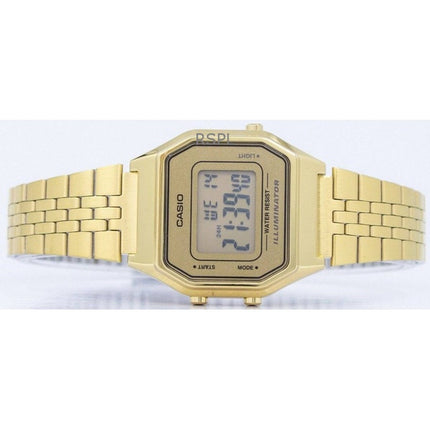 Kunnostettu Casio digitaalinen ruostumattomasta teräksestä valmistettu kvartsi LA680WGA-9DF naisten kello