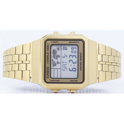 Kunnostettu Casio digitaalinen ruostumattomasta teräksestä valmistettu kvartsi A500WGA-9DF miesten kello