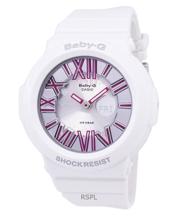 Kunnostettu Casio Baby-G analoginen digitaalinen neonvalaisin Quartz BGA-160-7B2DR naisten kello