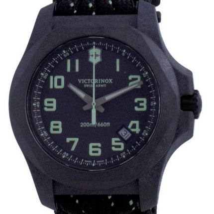 Victorinox INOX Carbon Black Textile Diver&#39,s Quartz 241859 200M miesten kello