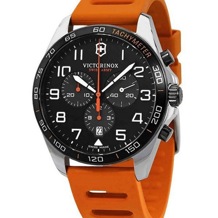 Victorinox Swiss Army Fieldforce Sport Chronograph Kumihihna Musta Kellotaulu Quartz 241893 100M Miesten kello