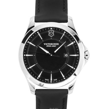Victorinox Alliance nahkaranneke mustalla kellotaululla kvartsi 241904 100M miesten kello veitsisetillä