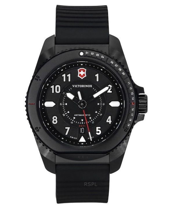 Victorinox Swiss Army Journey 1884 kumihihna, musta kellotaulu kvartsi 241982 200M miesten kello