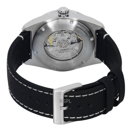Victorinox Swiss Army -nahkahihnalla varustettu automaattinen 242044 100M miesten kello