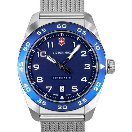 Victorinox Swiss Army ruostumattomasta teräksestä valmistettu sininen kellotaulu automaattinen 242045 100M miesten kello