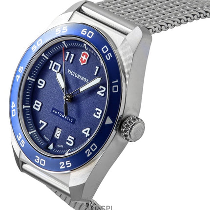 Victorinox Swiss Army ruostumattomasta teräksestä valmistettu sininen kellotaulu automaattinen 242045 100M miesten kello
