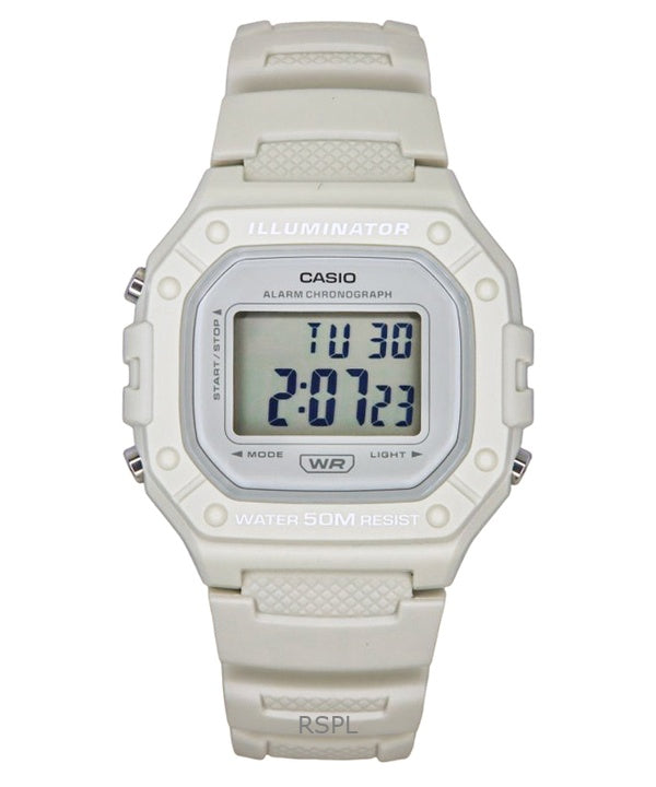 Casio nuorten digitaalinen hartsiranneke kvartsi W-218HC-8AV unisex-kello