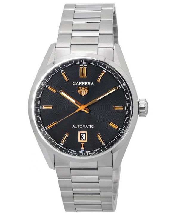 TAG Heuer Carrera ruostumattomasta teräksestä valmistettu musta kellotaulu automaattinen WBN2113.BA0639 100M miesten kello