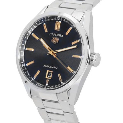 TAG Heuer Carrera ruostumattomasta teräksestä valmistettu musta kellotaulu automaattinen WBN2113.BA0639 100M miesten kello