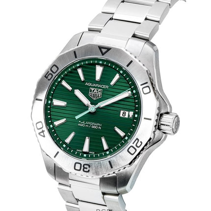 Tag Heuer Aquaracer Solargraph ruostumattomasta teräksestä valmistettu vihreä kellotaulu kvartsi-sukelluskello WBP1115.BA0000 200M miesten kello