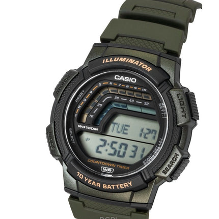 Casio digitaalinen hartsiranneke kvartsi WS-1800-3AV 100M miesten kello