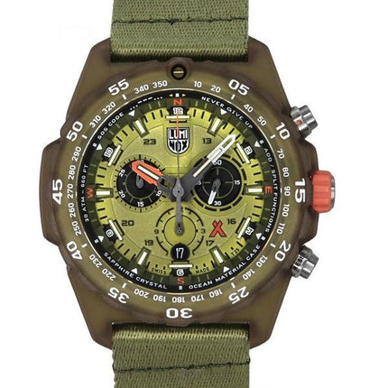 Luminox Bear Grylls Survival ECO Master Chronograph Green Dial Quartz Diver&#39,s XB.3757.ECO 200M miesten kello