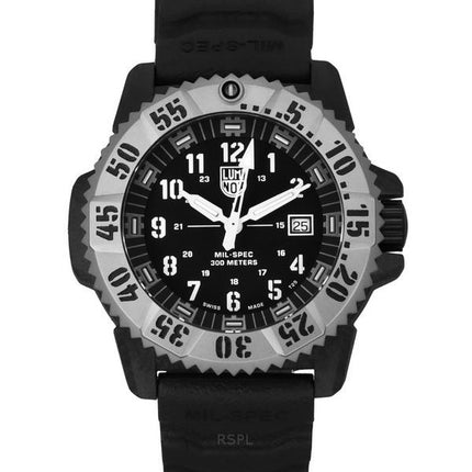 Luminox MIL SPEC -vaikutteinen sotilaallinen kumihihna, musta kellotaulu Quartz Diver's XL.3351.SET 300M miesten kello lahja