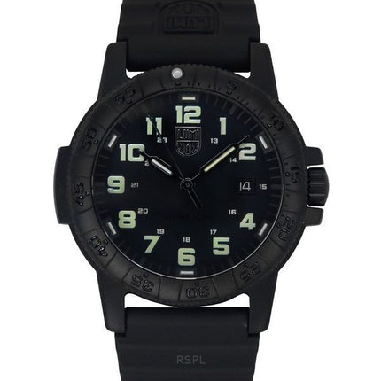 Luminox nahkaselkäinen merikilpikonna jättiläinen PU-ranneke, musta kellotaulu Quartz XS.0330 100M miesten kello