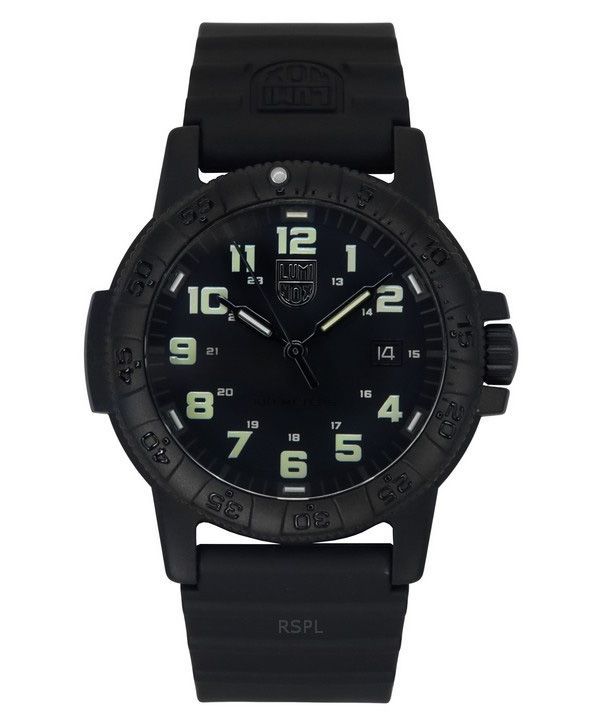 Luminox nahkaselkäinen merikilpikonna jättiläinen PU-ranneke, musta kellotaulu Quartz XS.0330 100M miesten kello