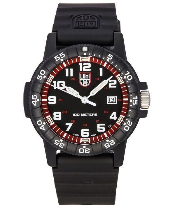 Luminox SEA Turtle Giant Muovihihna Musta Kellotaulu Quartz XS.0335 100M Miesten kello