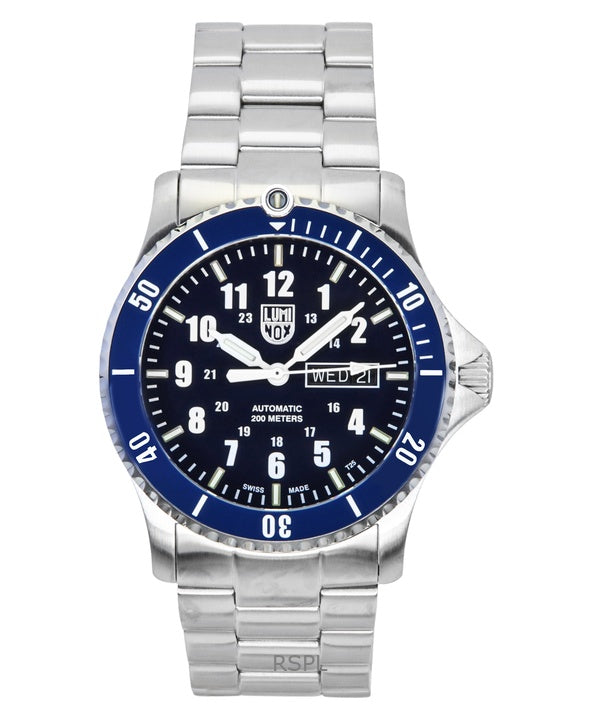 Luminox Sport Timer ruostumattomasta teräksestä valmistettu sininen kellotaulu automaattinen sukeltajan XS.0924 200M miesten kello