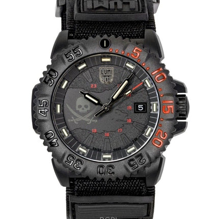Luminox Navy Seal Pirate Limited Edition musta kellotaulu kvartsi sukeltajan XS.3051.PIR.LE 200M miesten kello