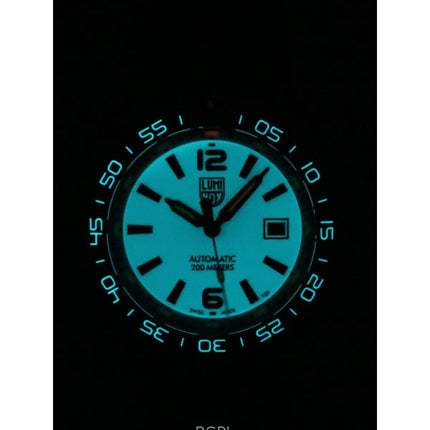Luminox Pacific Diver Midnight Mariner -kumiranneke, valkoinen kellotaulu, automaattinen XS.3101.H 200M miesten kello