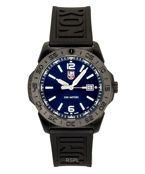 Luminox Pacific Diver -kumisella hihnalla ja sinisellä auringonsäteilytaululla varustettu kvartsikiertäjän XS.3123.B 200M miesten kello