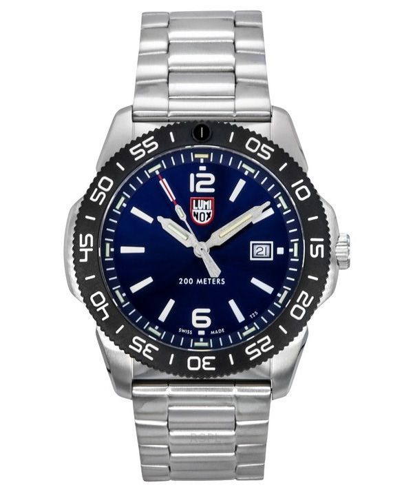 Luminox Pacific Diver ruostumaton teräs sininen kellotaulu kvartsi XS.3123 200M miesten kello