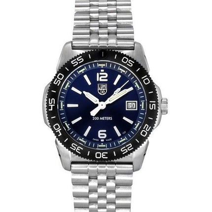 Luminox Pacific Diver Ripple ruostumaton teräs, sininen kellotaulu kvartsi XS.3123M.SET 200M miesten kello lisähihnKaikkia