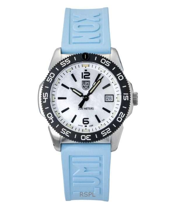 Luminox Pacific Diver Ripple -kumisilmukka, helmiäishohtoinen kellotaulu, kvartsikellarin XS.3124M 200M -unisex-kello