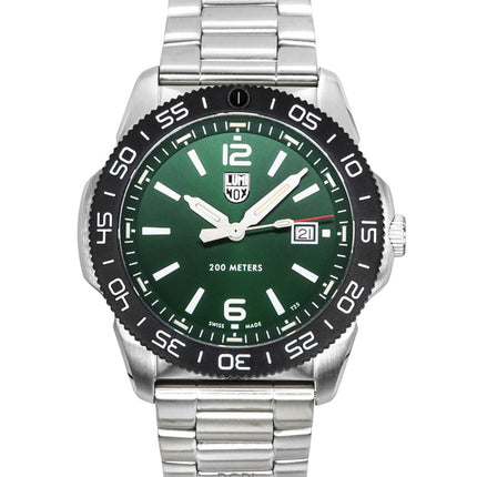 Luminox Pacific Diver ruostumattomasta teräksestä valmistettu vihreä kellotaulu kvartsi XS.3137 200M miesten kello