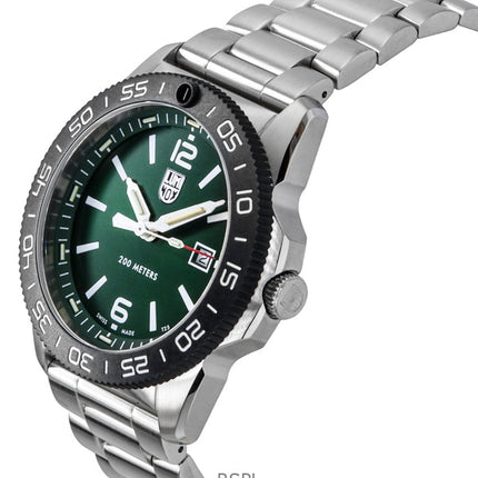 Luminox Pacific Diver ruostumattomasta teräksestä valmistettu vihreä kellotaulu kvartsi XS.3137 200M miesten kello