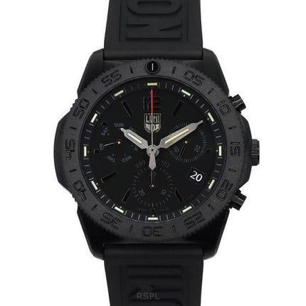 Luminox Pacific Diver Chronograph -kumihihna, musta kellotaulu Quartz XS.3141.BO 200M miesten kello