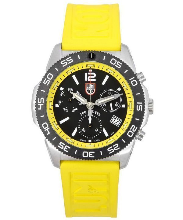 Luminox Pacific Diver Chronograph keltainen kumihihna musta kellotaulu Quartz Diver's XS.3145 200M miesten kello
