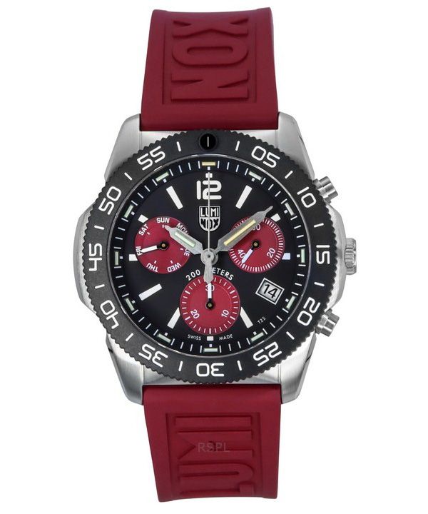 Luminox Pacific Diver Chronograph kumihihna musta kellotaulu Quartz XS.3155.1.SET 200M miesten kello
