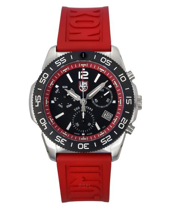 Luminox Pacific Diver Chronograph kumihihna musta kellotaulu Quartz XS.3155 200M miesten kello