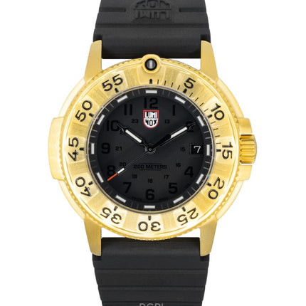 Luminox Navy Seal Foundation -kumisella hihnalla, mustalla kellotaululla varustettu kvartsi-sukelluskello XS.3221.NSF 200M miesten kello