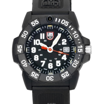Luminox Navy Seal -kumiranneke, musta kellotaulu, kvartsi, sukeltajan XS.3501.F 200M miesten kello