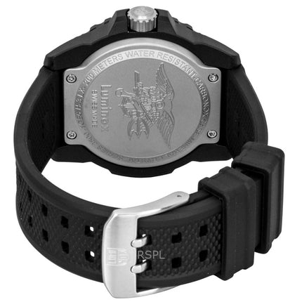 Luminox Navy Seal -kumiranneke, musta kellotaulu, kvartsi, sukeltajan XS.3501.F 200M miesten kello