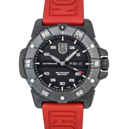 Luminox Master hiilitiiviste kumihihna musta kellotaulu automaattinen sukeltaja XS.3875 200M miesten kello