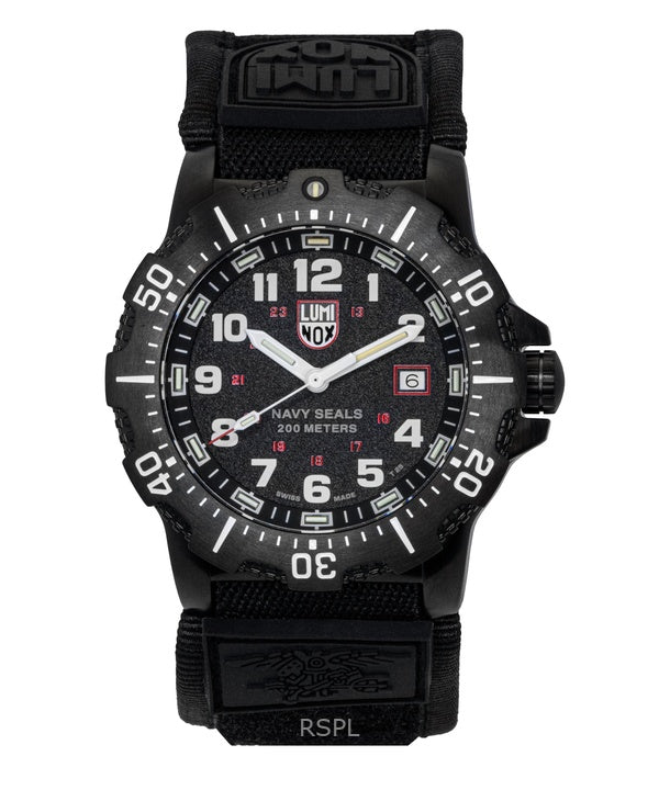 Luminox Navy Seal -sotilaskuosillinen kumiranneke, musta kellotaulu, kvartsi-sukelluskello XS.4231.SET 200M miesten kello lahjasetillä