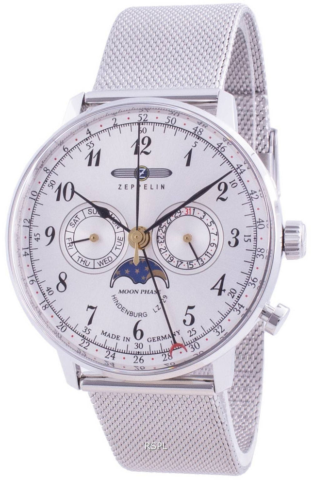 Zeppelin Hindenburg Z7036M1 Quartz Moon Phase miesten kello