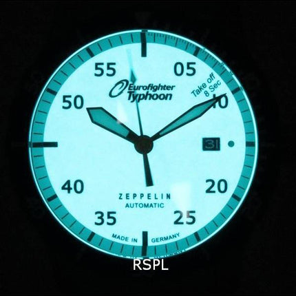 Zeppelin Eurofighter Typhoon Beige valokello, automaattinen sukeltaja 7268M-5 7268M5 200M miesten kello