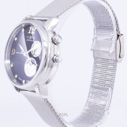 Zeppelin sarjan Luna Moon vaihe Saksa teki 7637M-3 7637M 3 naisten Watch