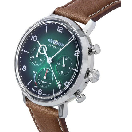 Zeppelin LZ129 Hindenburg Chronograph tummanvihreä biogranulaattikellotaulu Solar 80864N miesten kello
