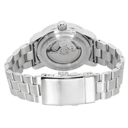 Zeppelin 100 Jahre GMT ruostumattomasta teräksestä valmistettu hopeinen kellotaulu automaattinen 8666MB1 miesten kello