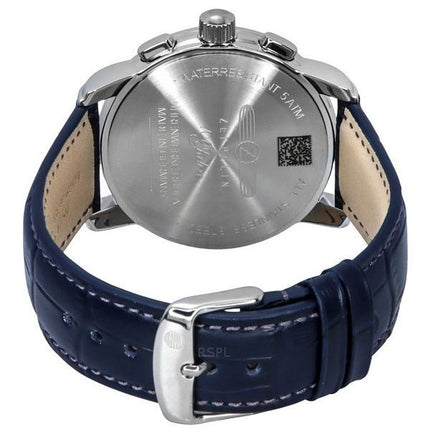 Zeppelin 100 Jahre Chronograph Nahkahihna Sininen Kellotaulu Quartz 86703 Miesten kello