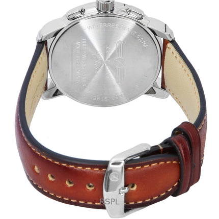 Zeppelin 100 Jahre Chronograph nahkahihna valkoinen kellotaulu kvartsi 86761 miesten kello