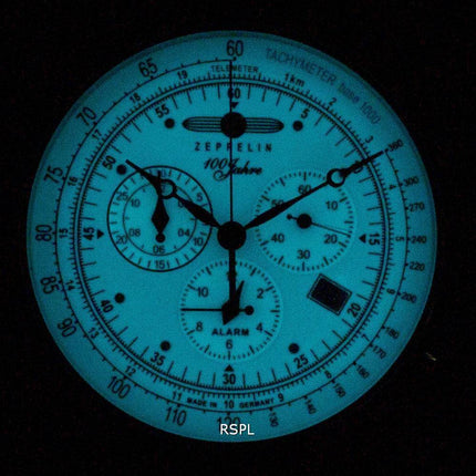 Kunnostettu Zeppelin 100 Jahre 8680-3 86803 Quartz Miesten kello