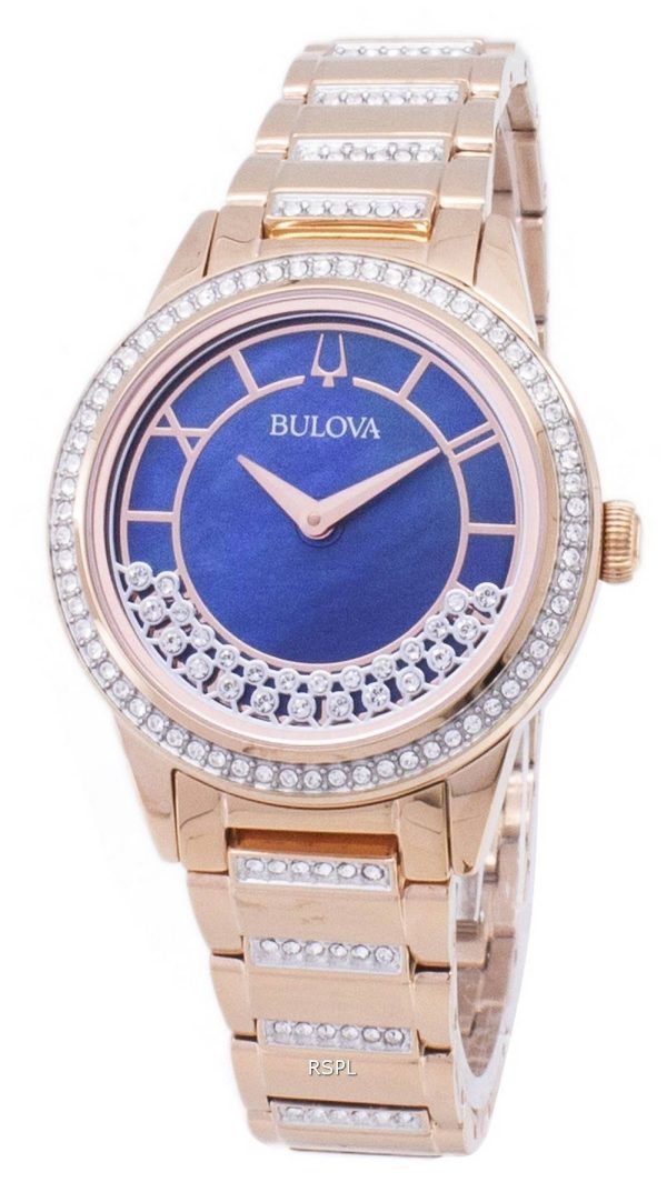 Bulova Crystal TurnStyle 98 L 247 kvartsi Diamond aksentti naisten Watch