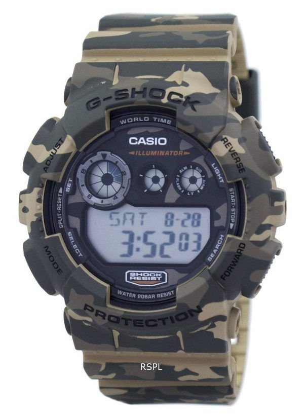 Casio G-Shock digitaalinen Camouflage sarja GD-120CM-5 Miesten kello