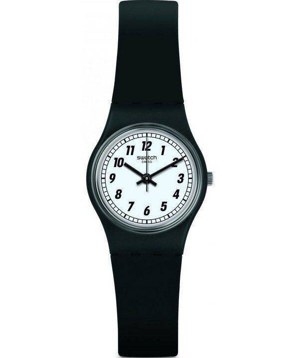 Swatch alkuperäiset jotain musta analoginen Quartz LB184 naisten Watch