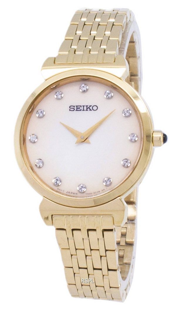 Seiko kvartsi SFQ802 SFQ802P1 SFQ802P Diamond aksentti naisten Watch